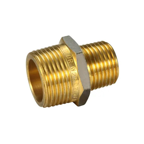 20mm X 15mm Flat Seat Hexagon Nipple Reducing Brass 