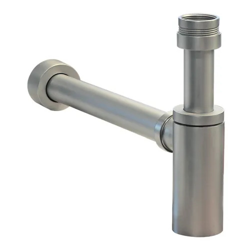 Bottle Trap Brushed Nickel 40mmL With Adapter