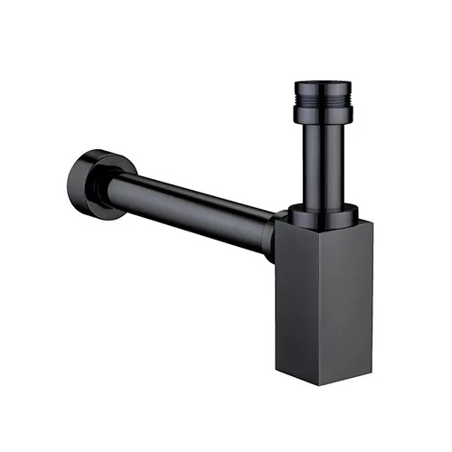 Bottle Trap Matte Black 40mm Square With Adapter