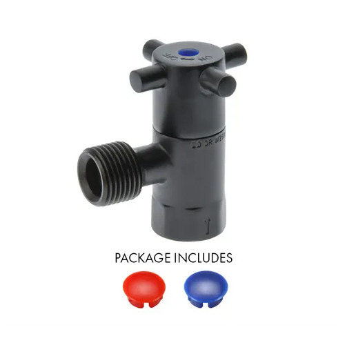 15mm Cistern Stop Capstan Matte Black 1/4 Turn Ceramic Disc