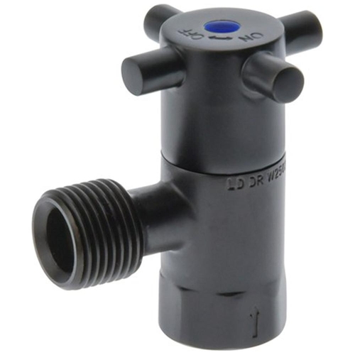 Cistern Stop Capstan Matte Black 1/4 Turn Ceramic Disc