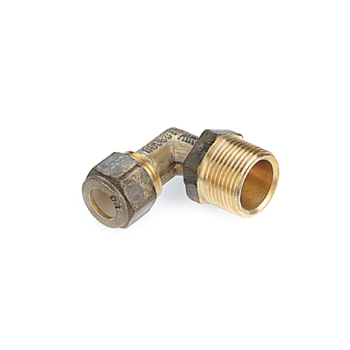 20CX15MI Nylon Compression Elbow Reducing Brass (3/4" C x 1/2" MI)