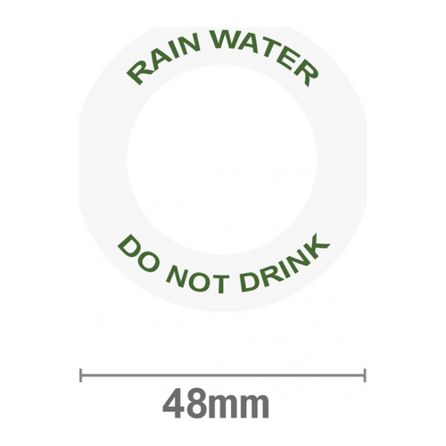 Rainwater Do Not Drink Green on Clear Label