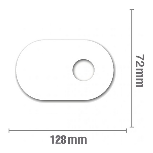 Self Adhesive Cover Plates Oval 1/2inch BSP (10 pk)