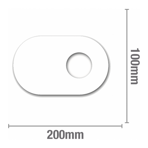 Cupboard Plate 50mm DWV Oval (10pk)