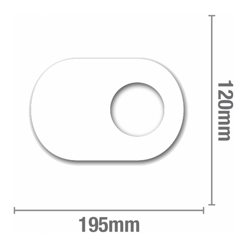 Cupboard Plate 65mm DWV Oval (10pk)
