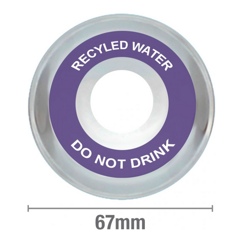 Recycled Water Do Not Drink White on Lilac ½ BSP 10mm Rise