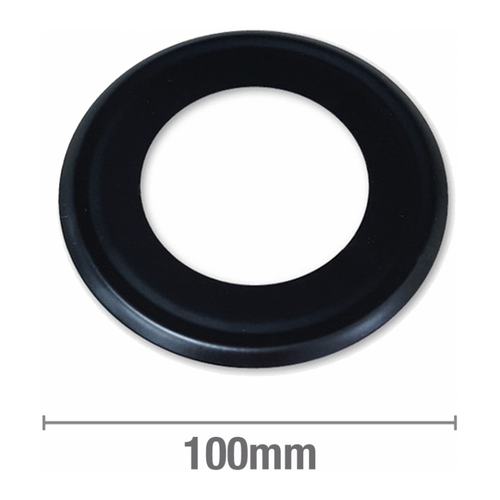 Cover Plate 50mm PVC Black Metal
