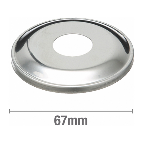 S/Steel Cover Plate 68mm O.D. 10mm Rise 1/2inch Copper