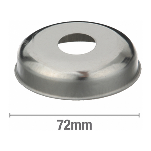 S/Steel Cover Plate 68mm O.D. 22mm Rise 1/2inch BSP