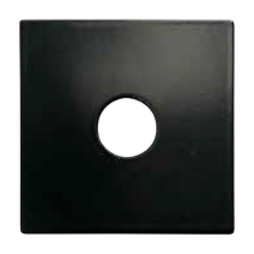 1/2? BSP Square Flat Black Metal 70mm x 70mm