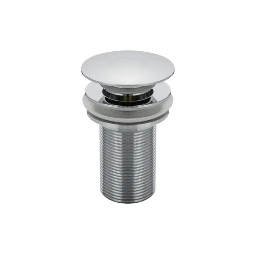 32mm X 75mm Dome Top Plug And Waste Pop-Up Basin Chrome Plated 