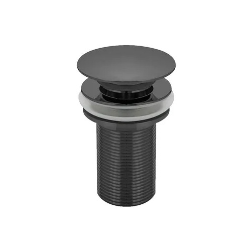 40mm X 75mm Dome Top Plug And Waste Pop-Up Basin Matte Black 