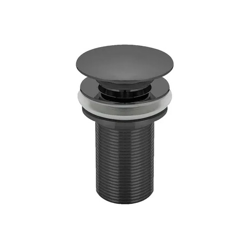 40mm X 75mm Dome Top Plug And Waste Pop-Up Basin Matte Black 