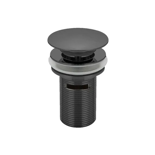 Dome Top Plug And Waste Pop-Up Basin With Overflow Matte Bla