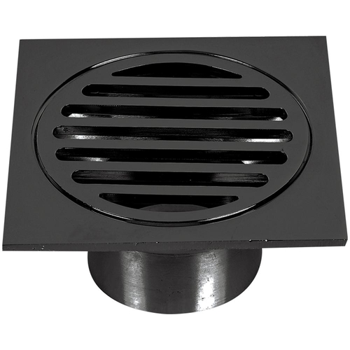 80mm X 50mm Reducing Matte Black Floor Grate Square 
