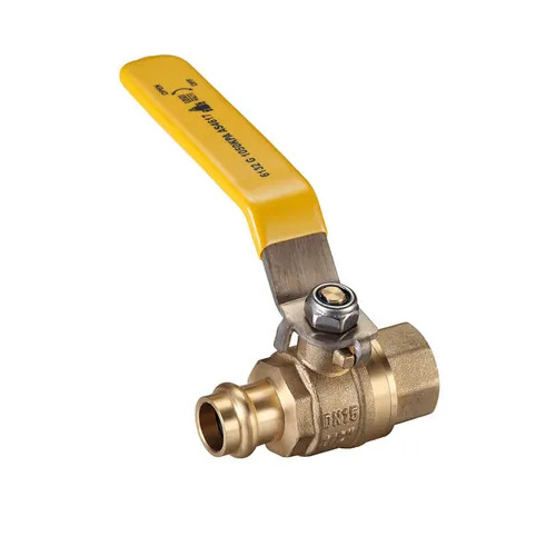 50mm Female X Copper Press Gas Ball Valve Lever Handle AGA Approved