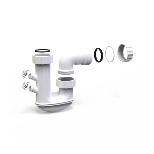 P Trap Standard With Two Nipples 50mm