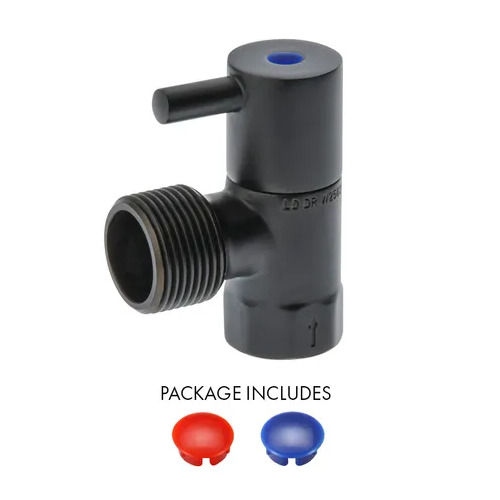 Washing Machine Stop With Ceramic Disc Lever Handle Matte Bl