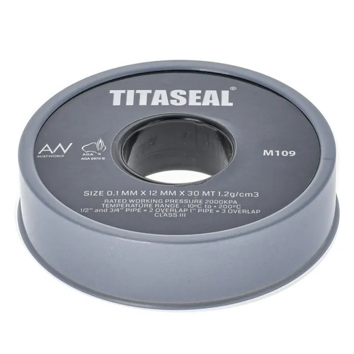 PTFE Tape Grey 12mm X 30Mt Water