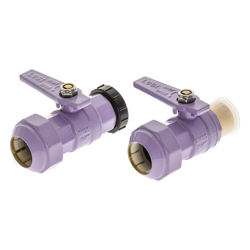 Meter Connection Kit FI & MI 20mm X 25 PE Lilac With Plug
