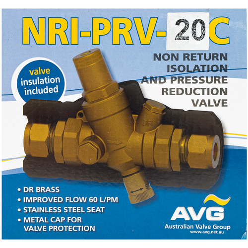 20mm C X C  Non-Return Isolation Pressure Reduction Valve
