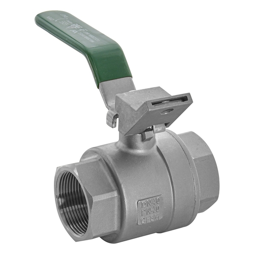Ball Valve Dual Approved 316 Stainless Steel 2 Piece Lever Handle FI x FI Lockable Water & Gas