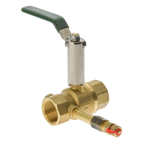 Ball Valve Extended Lever Handle FI x FI with Extended Test Point Brass Water