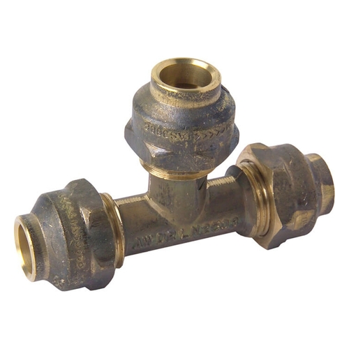 Tee Brass Flared Compression Triple Union