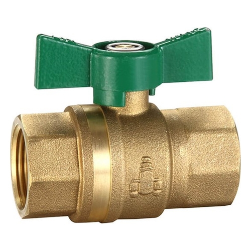 Ball Valve Dual Approved Butterfly Handle FI x FI Brass Body Brass Water & Gas