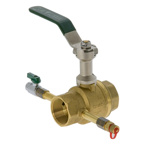 Ball Valve Extended Lever Handle FI x FI with Extended Test Point and Extended Mini Ball Valve Brass Water