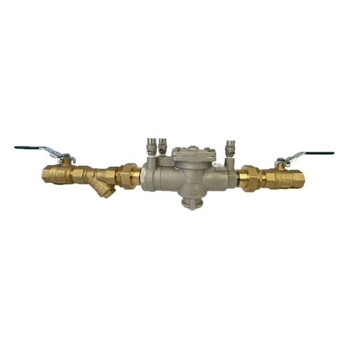Reduced Pressure Zone Device Stainless Steel with Brass Lockable Ball Valves, Strainer & Unions Lead Free 009 Watts