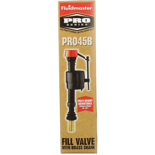 PRO45B-AU Fluidmaster Pro  - Cistern Inlet Valve  - Brass Shank