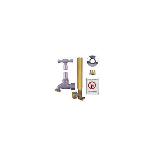 Hose Tap Recycled Water Kit With Elbow Lilac 18mm X 220