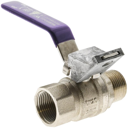 Watermarked Ball Valve Lever Handle Lock MI X FI 20mm Lilac