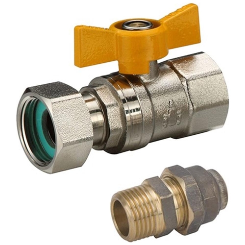 (FI End) W-15MI X 15FL Union Swivel Nut Ball Valve Gas