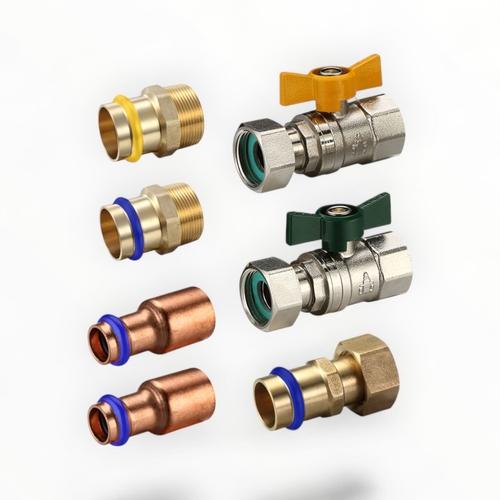 Swivel Nut Ball Valve Kit DN20 Press Fit X DN15 Reducer