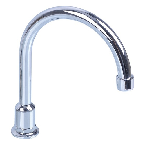 Unstyled Tapware | Hob Spout Curved Tube Swivel | C/P