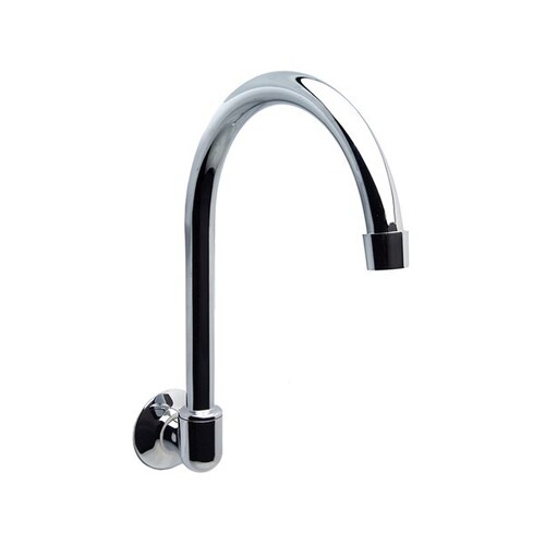 160mm Swivel Spout Wall Tube Chrome Plated Gooseneck 