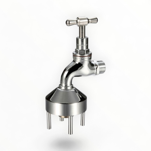 15mm Chrome Shrouded MI Hose Taps Brass