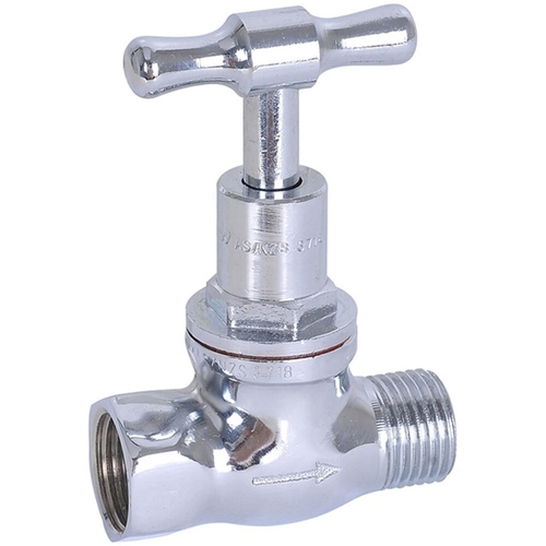 Stop Tap T Head Chrome Plated MI X FI 15MM LF