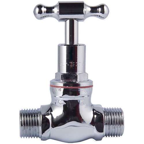 Stop Tap T Head Chrome Plated MI X MI 15MM LF