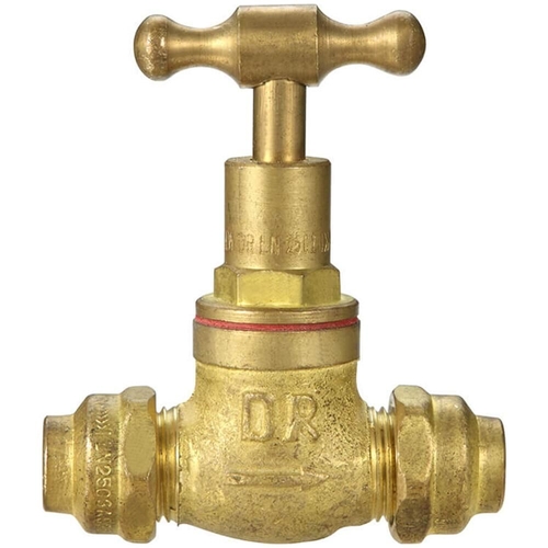 Stop Tap Com/Com T Head R/B 15MM LF