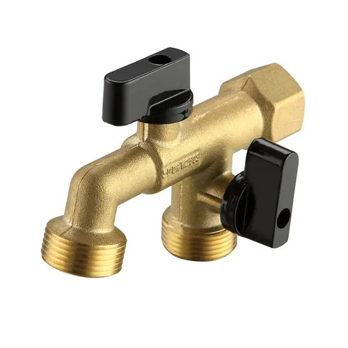 Dual Outlet Garden Tap Brass 15FI X 20MI