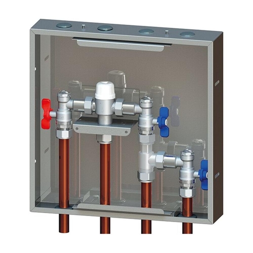 15mm Thermostatic Mixing Valve Plumbed In Box Bypass