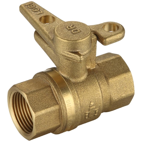 Watermarked Ball Valve Brass Handle FI X FI 20mm Lockable