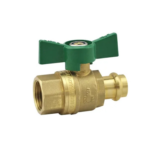20mm Female X Copper Press Water Ball Valve Butterfly Handle Watermark 3/4" BSP